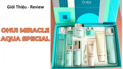 Ohui Miracle Aqua Special - OHUI xanh cấp nước, kiềm dầu, giảm mụn, dưỡng ẩm, chống lão hóa