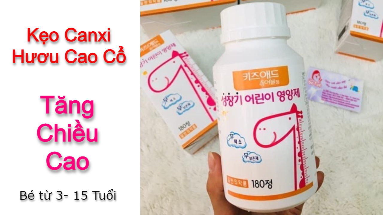 KẸO CANXI HƯƠU CAO CỔ KWANGDONG HÀN QUỐC- KẸO NGẬM TĂNG CHIỀU CAO CHO BÉ TỪ 3 ĐẾN 15 TUỔI