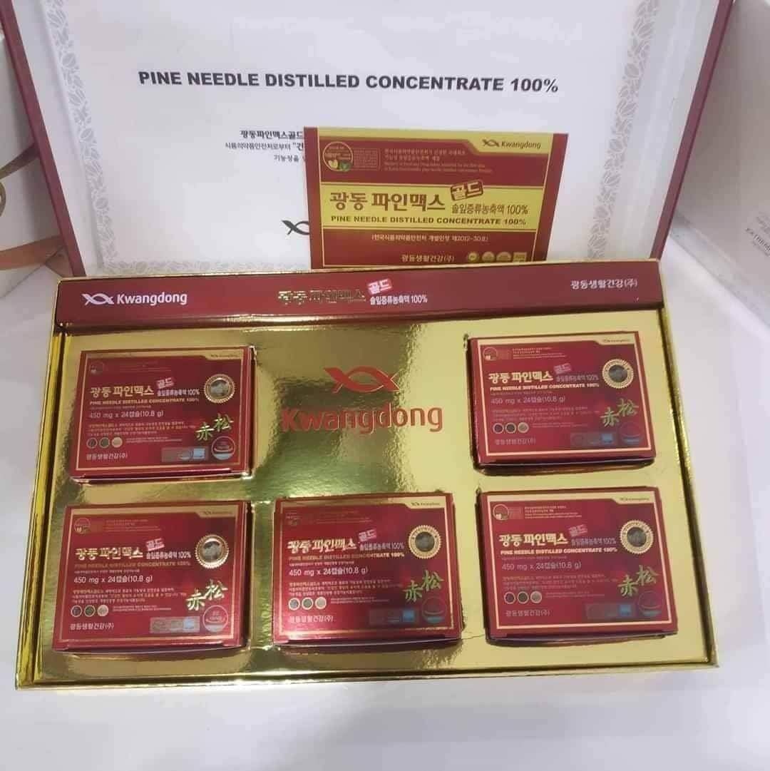 TINH DẦU THÔNG ĐỎ Kwangdong hộp 120 viên - Giới thiệu và hướng dẫn dùng